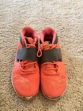 Jordan Men's Red and Black Athletic Shoes with Midfoot Strap